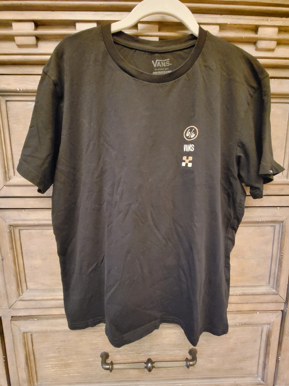 Vans Black Short Sleeve Tee with Small Chest Logo